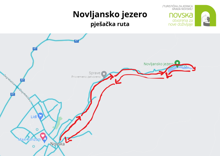 Novska Novljansko jezero Staza 768x543