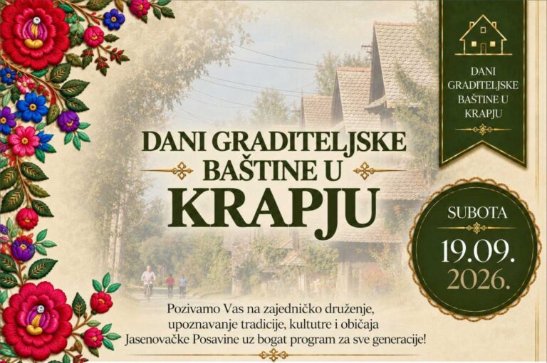 Dani graditeljske bastine u Krapju 2026 768x510