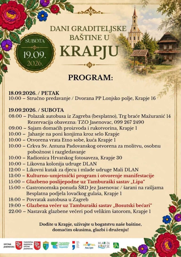 Dani graditeljske bastine u Krapju 2026 2 768x1086
